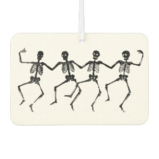 Dancing Skeletons Graphic – Vintage Woodcut Style  カーエアーフレッシュナー