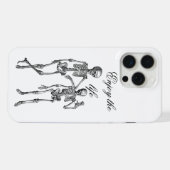 Dancing Skeletons Illustration  iPhoneケース (裏面横)