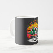 Dancing Skeletons With Santa Hats Christmas Lights コーヒーマグカップ (正面左)