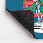 Dancing Skeletons With Santa Hats Christmas Lights マウスパッド (コーナー)