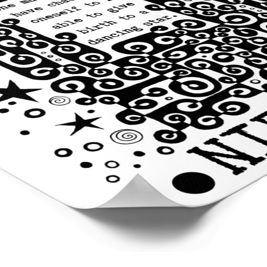 Dancing STAR quote by Nietzsche ポスター (角)