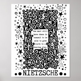 Dancing STAR quote by Nietzsche ポスター