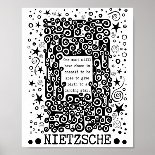 Dancing STAR quote by Nietzsche ポスター (正面)