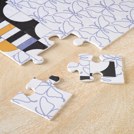 Dancing Swallowtail Butterfly Quilt Pattern ジグソーパズル (側面)