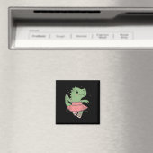 Dancing T-rex Dinosaur Llerina For Llet Dancer Vin マグネット (インサイチュ (食洗機))