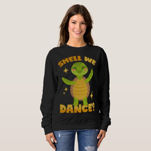 Dancing Turtle Pun スウェットシャツ (正面フル)