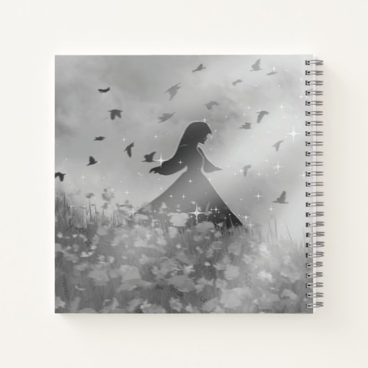 Dancing with birds Square ノートブック (裏面)