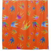 Dancing with the Wind against a Hot Summer Sunset シャワーカーテン (正面)