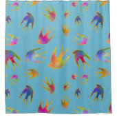 Dancing with the Wind on a Fresh Winter Horizon シャワーカーテン (正面)