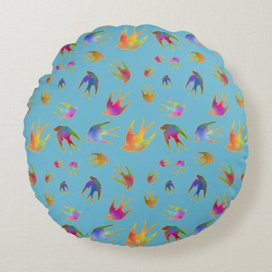 Dancing with the Wind on a Fresh Winter Horizon ラウンドクッション (正面)