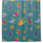 Dancing with the Wind on a Tranquil Twilight シャワーカーテン (正面)