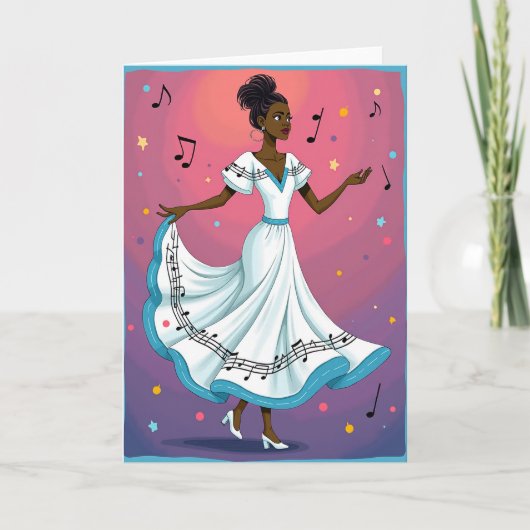 Dancing Woman Mothers Day Card カード (正面)