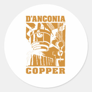 d'Anconiaの銅/銅のロゴ ラウンドシール