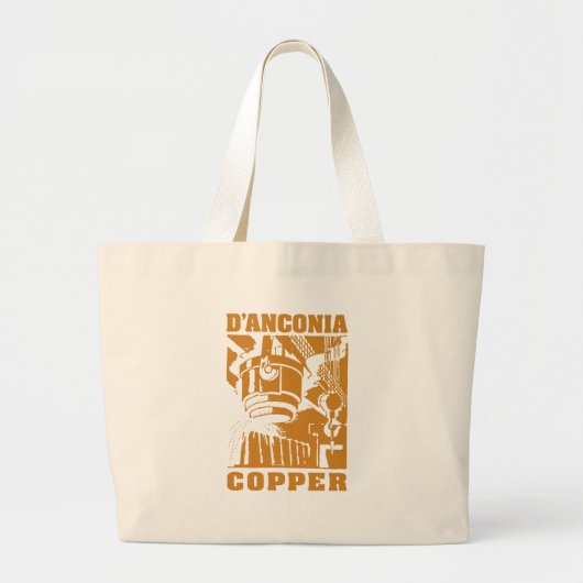 d'Anconiaの銅/銅のロゴ ラージトートバッグ (正面)