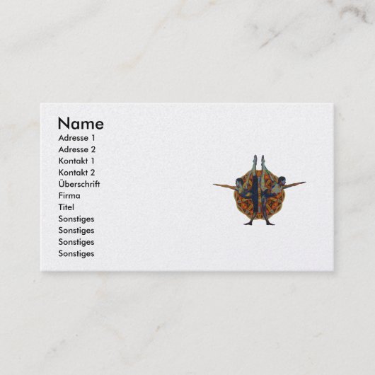 Dandayamana Dhanurasana  2010 as business card 名刺 (正面)