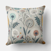 Dandelionお洒落とフローラフォークアートシームレス クッション (裏面)