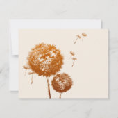 Dandelionかわいらしライフカードの写真お祝い 招待状 (裏面)