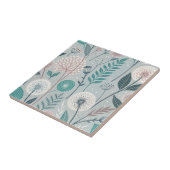 Dandelionとお洒落フローラフォークアートシームレス(2) タイル (側面)