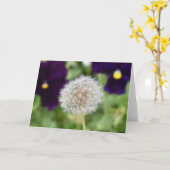 Dandelionとパンジーのグリーティングカード カード (黄色い花)