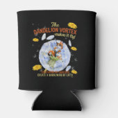 Dandelionの花 – 科学の種子の事実 缶クーラー (裏面)