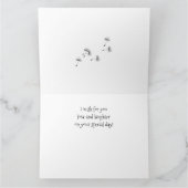 Dandelionは折り畳まれたグリーティングカードを希望 カード (内部)