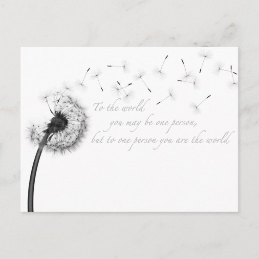 Dandelionインスピレーションポストカード ポストカード (正面)