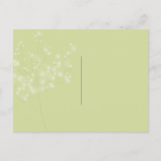 Dandelionウェディングデートを保存 案内ポストカード (裏面)