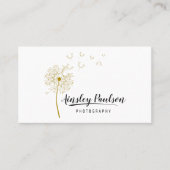 Dandelionエレガント手書きスクリプト書道 名刺 (正面)