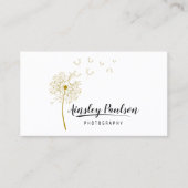 Dandelionエレガント手書きスクリプト書道 名刺 (正面)