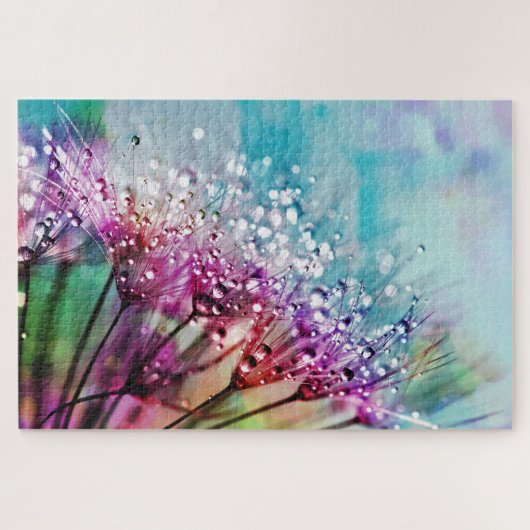 Dandelionカラフルのユニークフローラ写真 ジグソーパズル (横)