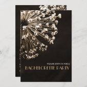 Dandelionコンテンポラリー Wishesバチェロレッテ 招待状 (正面/裏面)