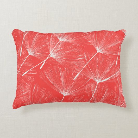 Dandelionシー飛んでいるズヴィンテージ背景。 アクセントクッション (正面)