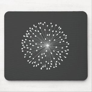 DANDELIONスターバストINホワイト マウスパッド
