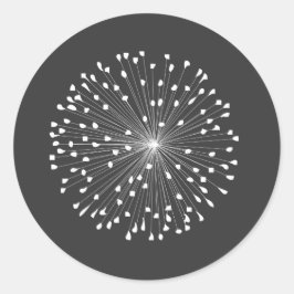 DANDELIONスターバストINホワイト ラウンドシール