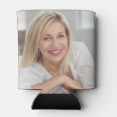 Dandelionデイジーネイビーブルー誕生日名写真 缶クーラー (裏面)