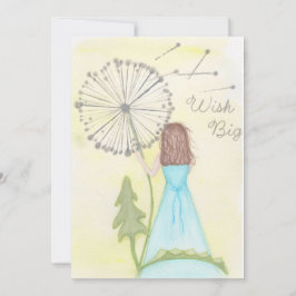 Dandelionノートカードでのウィッシュ サンキューカード