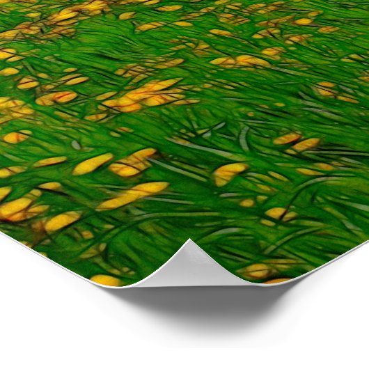 Dandelionフィールドポスター ポスター (角)