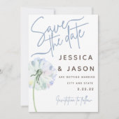 Dandelionフォトコラージュ日付の保存招待状 招待状 (正面)