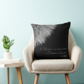 Dandelionブラック&ホワイトと引用文 クッション (椅子)