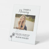 Dandelionミニマリズム共有メモリ葬儀サイン 台座サイン (正面)