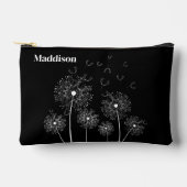 Dandelionラインアート（名前は小） アクセサリーポーチ (正面)