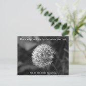 Dandelion前向きと考えのことわざ ポストカード (スタンド正面)