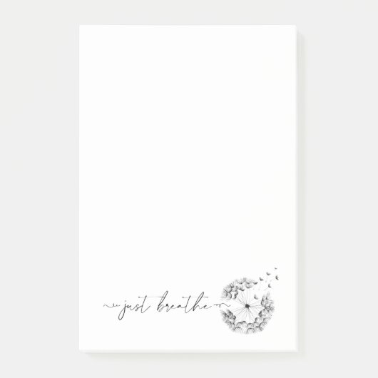 Dandelion吹の風 – 呼吸のみモダン ポストイット (正面)