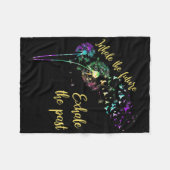 Dandelion女性は未来を吸い込む過去 フリースブランケット (正面(横))