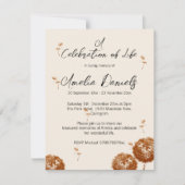 Dandelion種子お祝いのライフカード 招待状 (正面)