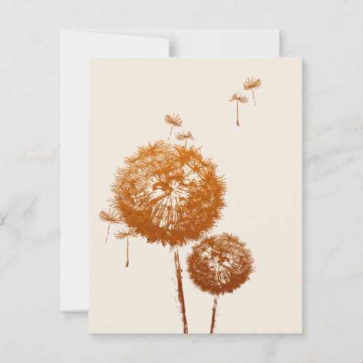 Dandelion種子お祝いのライフカード 招待状 (裏面)