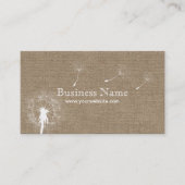 Dandelion素朴の吹Burlap名刺 名刺 (正面)