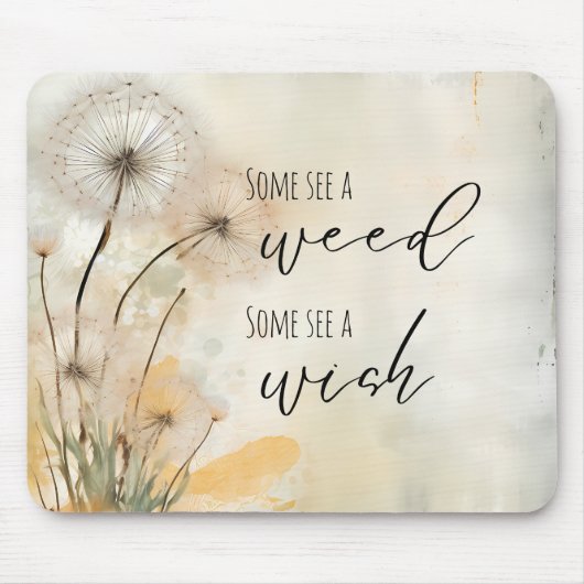 Dandelion素朴一部の雑草を参照していくつかの願いを参照 マウスパッド (正面)