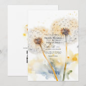 Dandelion結婚のQRコード 招待状 (正面/裏面)