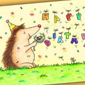 Dandelion誕生日グリーティングカード サンキューカード